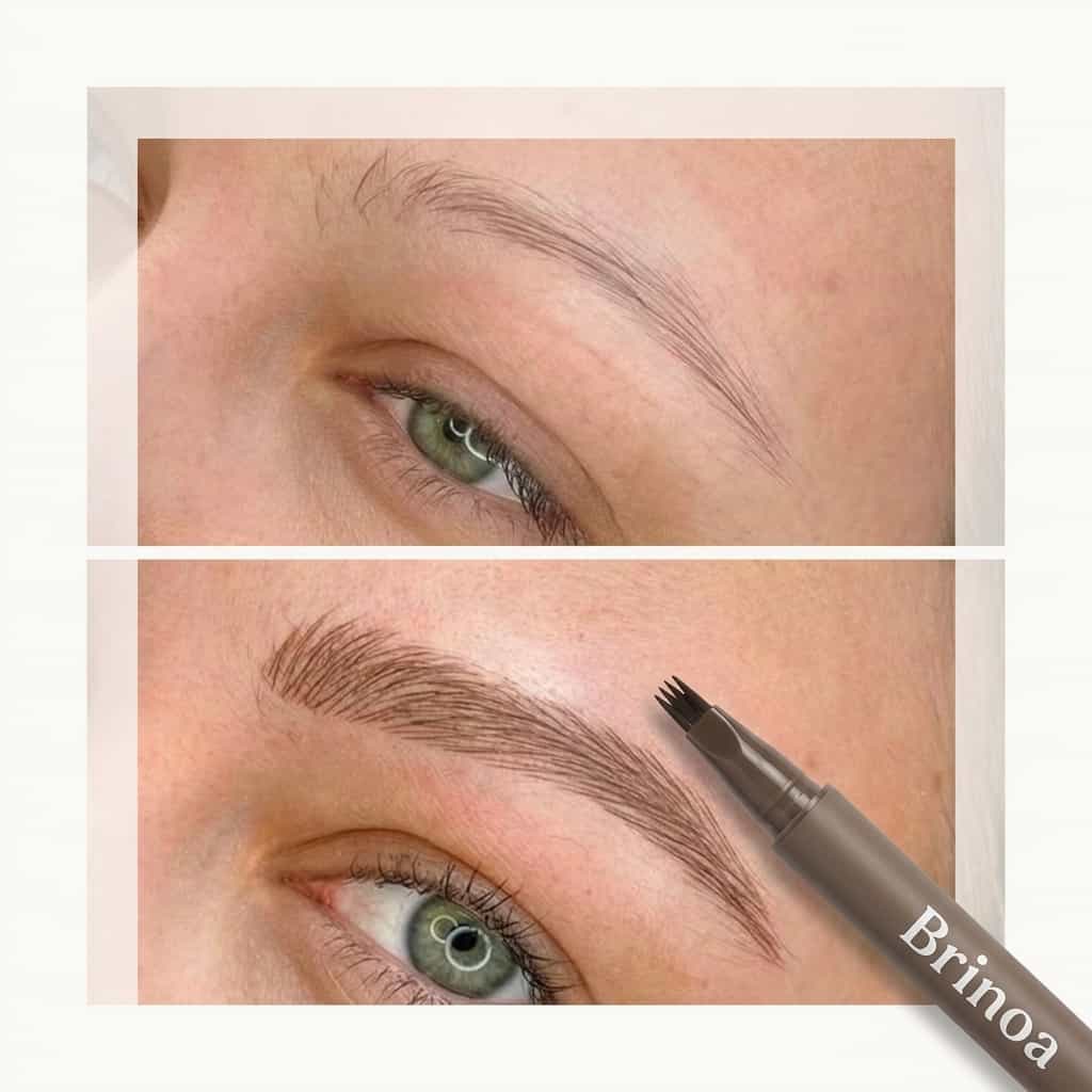 Waterdichte Microblading Wenkbrauwpen - Veegvast, 12 uur houdbaar