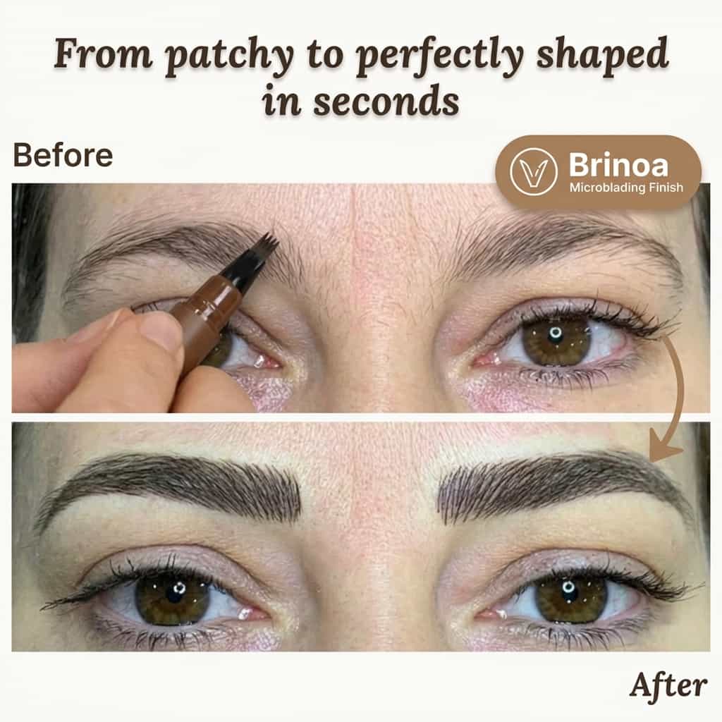 Waterdichte Microblading Wenkbrauwpen - Veegvast, 12 uur houdbaar