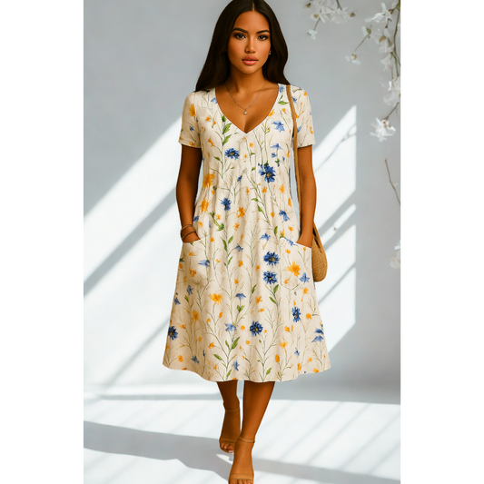 Hanna™ - Wunderschönes Midi-Kleid