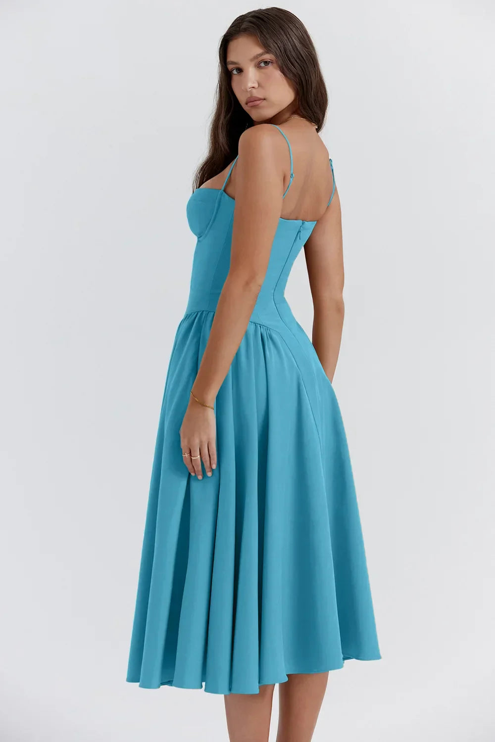 Vivi™ | Ärmelloses Midikleid mit Korsett-Passform