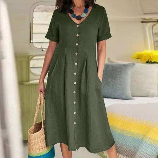 Sandra™ | Schickes Baumwolle Kleid