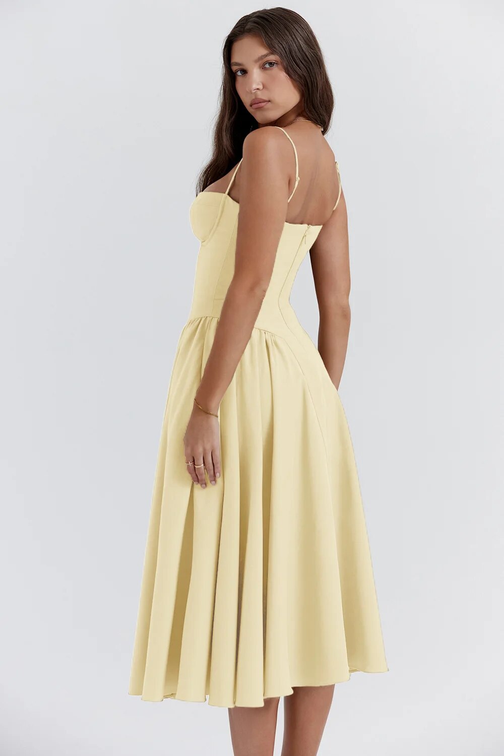 Vivi™ | Ärmelloses Midikleid mit Korsett-Passform