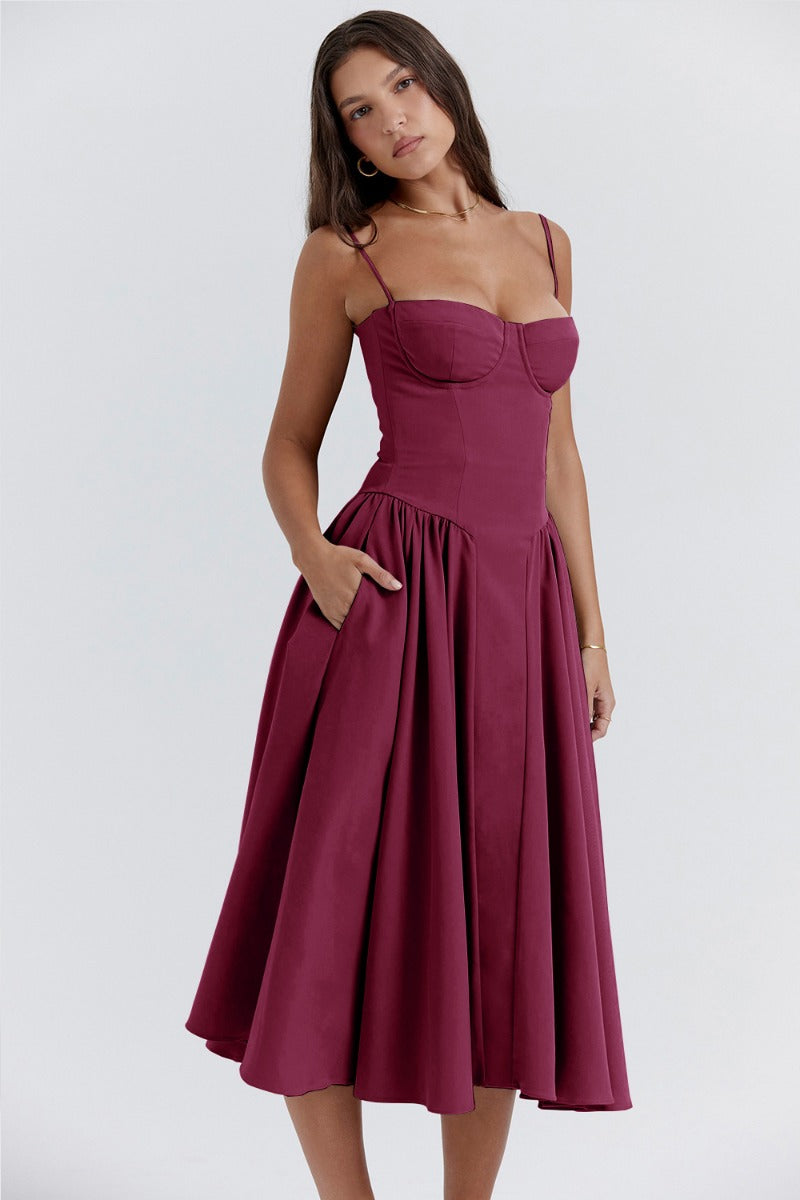 Vivi™ | Ärmelloses Midikleid mit Korsett-Passform