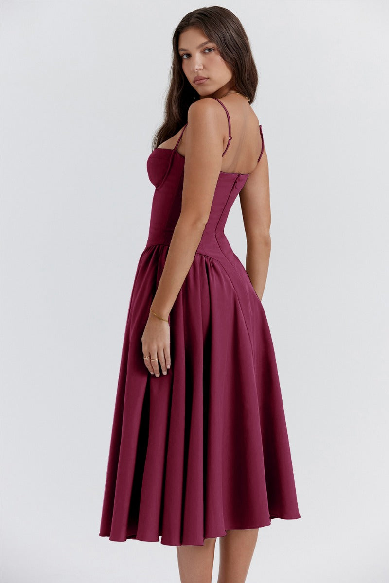 Vivi™ | Ärmelloses Midikleid mit Korsett-Passform