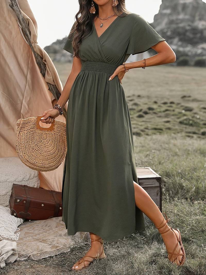 Ramira | Charmantes Kragendetail Damenkleid