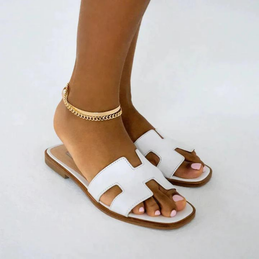 Dames Sandalen met H-Profiel van Vegan Leder Comfortabel en Elegant