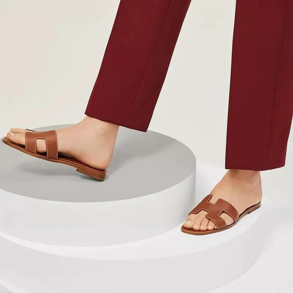 Dames Sandalen met H-Profiel van Vegan Leder Comfortabel en Elegant