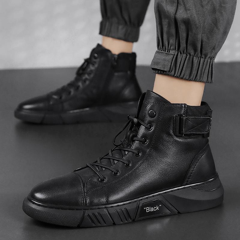Mike™ | Robuster schwarzer Herrenschuh