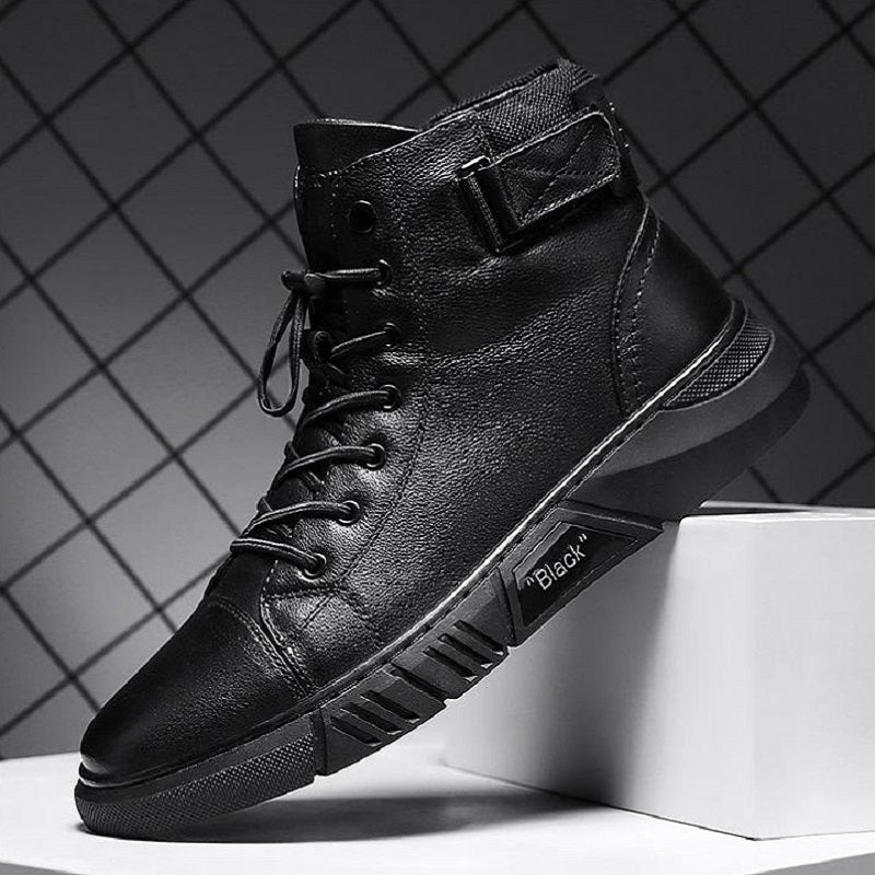 Mike™ | Robuster schwarzer Herrenschuh