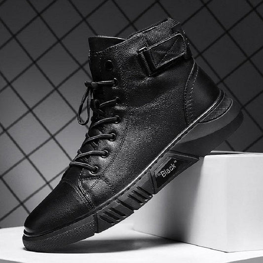 Mike™ | Robuster schwarzer Herrenschuh